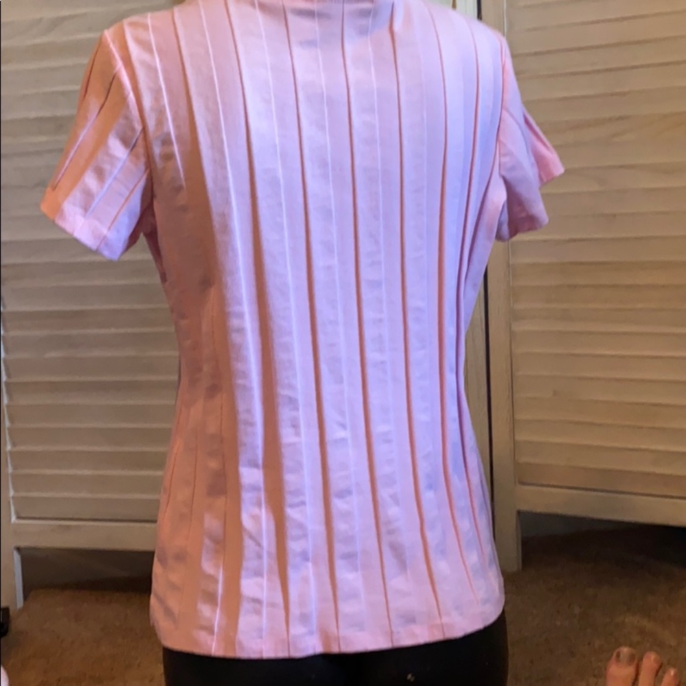 Pink ribbed tee - Picture 5 of 8